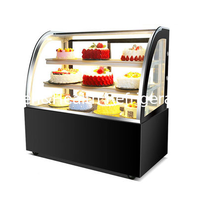 Marmeren basis 2 lagen dekken cake display vriezer voor slang sushi gebak display