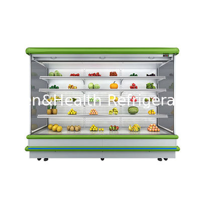 Grote multi-dek koelinstallatie Fruit Open Display Koeler voor flessen dranken