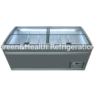 50Hz Supermarkt Bevroren vlees Zeevruchten Display Chest Island Freezer