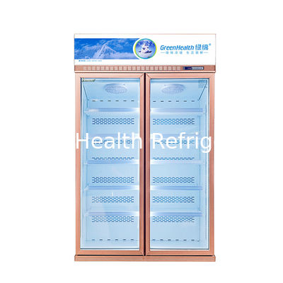 De beweegbare 2 de Drankshowcase van de Glasdeur met het Verwarmen van Zekering ontdooit de Vertoningsshowcase van de Systeem Rechte Diepvriezer