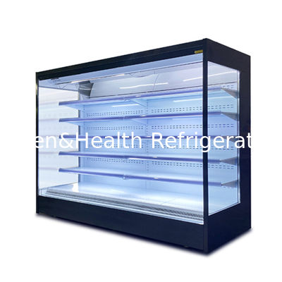 LED-scherm Multi Deck Open Chiller met één temperatuur en 4 planken