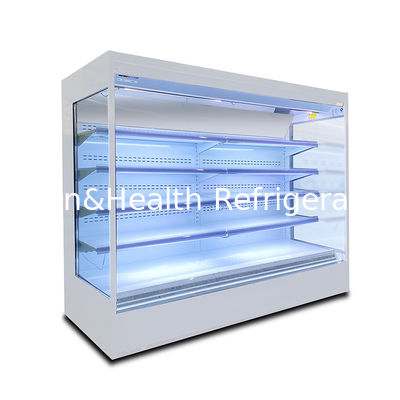 5 Displays 4 Schappen Commerciële LED Witte Multideck Open Chiller