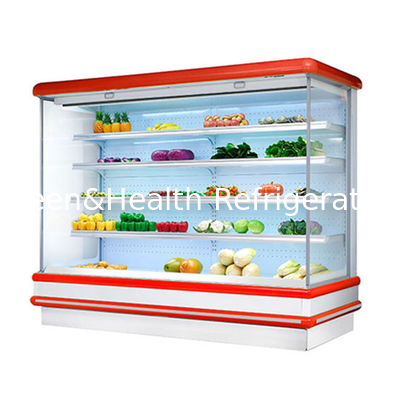 Multideck open koeler voor supermarkt display van fruit LED licht glazen vriezer