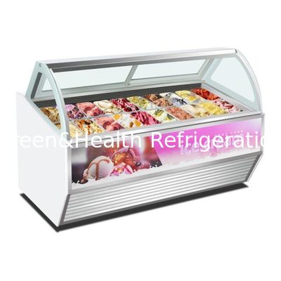 IJsshop-apparatuur Gelato IJsshow Freezer met 10 tot 22 GN pannen
