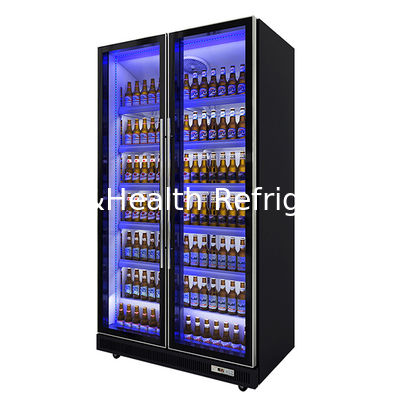 748L Twee glazen deuren Multiple Variable LED Light Refrigerated Display Freezer