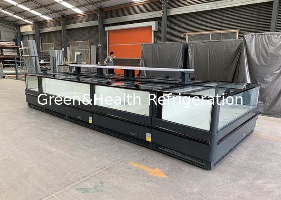 Bevroren voedingsmiddelen verkopen Kasten Plug-In Island Freezer Supermarkt Plug-In Freezer