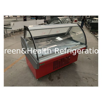 Fabriek op maat gebogen gekookte voedselopslag display vriezer