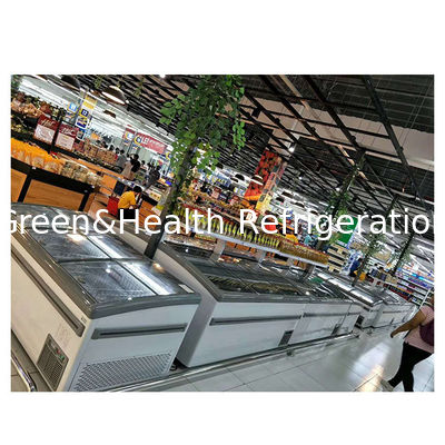 Commerciële horizontale vriezer / vleesballenopslag Display eilandkas vriezer