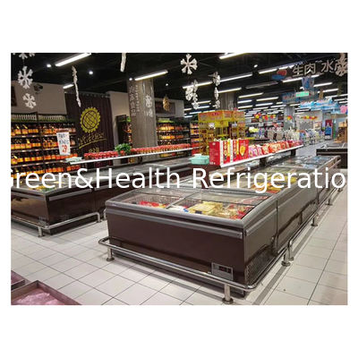 Horizontale Grote Commerciële Supermarkt/Winkel Gekoelde Display Eilandkast Vrieskist