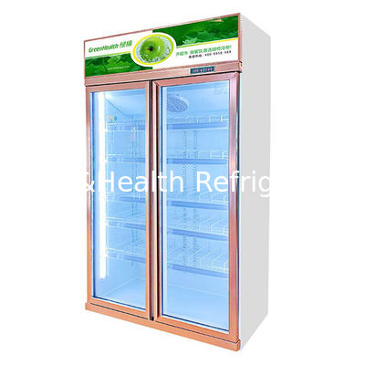 Verticale commerciële twee ontdooiende glazen deuren Drankverkoeling Display Freezer