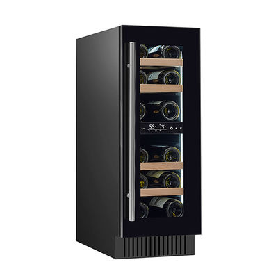 68 Flessen Capaciteit Dubbele Temperatuur Zones Hout Plankmateriaal Wijn Display Koeler
