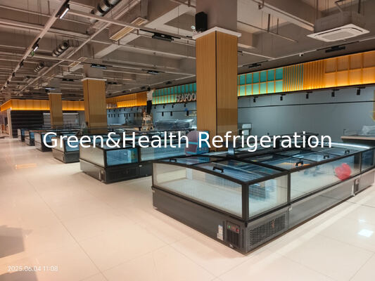 Supermarkt Eiland Vrieskast Commerciële Gecombineerde Display Vrieskast voor Diepvriesproducten