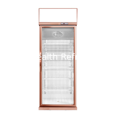 Champagne kleur Luxury Beverage Display Freezer met automatische ontdooiing en 457L volume voor commercieel gebruik