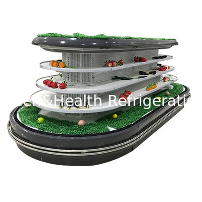 Commerciële open koelmachine met automatische ontdooiings-LED-verlichting en energiebesparing voor een supermarktdisplay