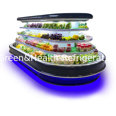 Supermarkt Multideck Open Chiller met automatische ontdooiing LED-verlichting en energiebesparende koelkast