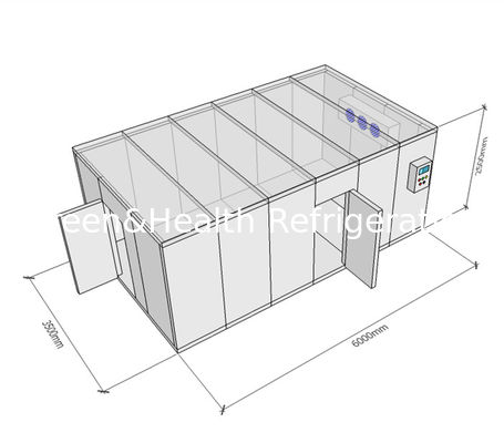 Het modulaire Modulaire Koude Zalen Grote Pakhuis van de de Capaciteits Koude Opslag van Compressorrefrigeratied