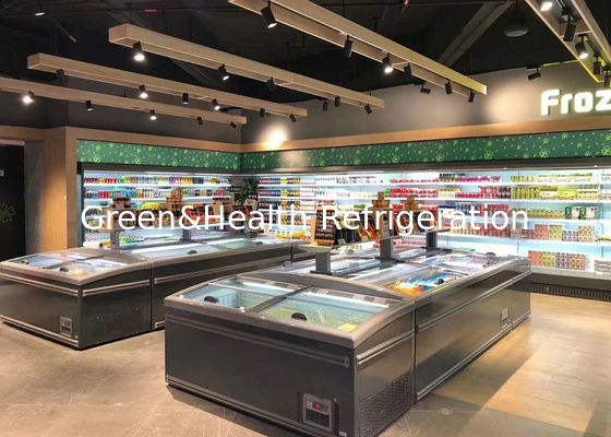 Van de de Vertoningsdiepvriezer van de bevroren Voedselschuifdeur Commerciële het Eilanddiepvriezer van Combo